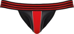 Svenjoyment Opvallend Gestreepte Jockstrap in Neopreen Gestreepte Look - Maat L/XL — thumbnail 5