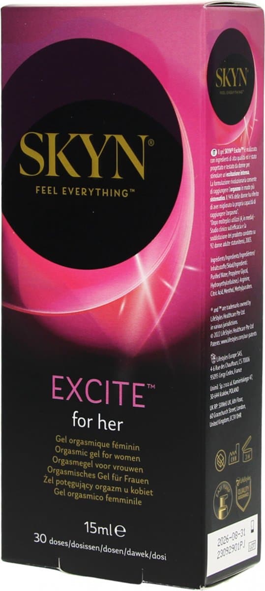 Unimil - Skyn Feel Everything Excite Gel Amplifying Orgasm At Woman 15Ml — afbeelding 1