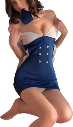 Sexy politie rollenspel outfit - BDSM - Cosplay ondeugend - Maat S, M en L - Jurk - 4 delig - Kostuum — thumbnail 1