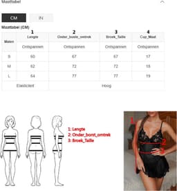 Zwart Lace Mesh kant Babydoll set | Erotische lingerie set | Jurk voor dames | Sexy Kanten nachtjurkje | Sexy jurkjes erotiek | erotische kleding | erotische lingerie voor dames | Sexy lingerie setje erotiek | Nachtmode dames — thumbnail 4