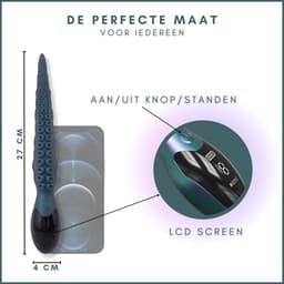 SlipperyHeights® Trista - Tentakel Vibrator - Clitoris en G-Spot Stimulatie - 9 Krachtige Standen - Dildo - Tepel Stimulator - Siliconen Sex Toy voor Vrouwen - LCD Scherm - Holografisch Groen — thumbnail 3