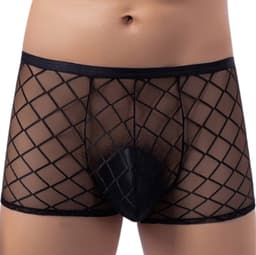 LekkerStout Boxershorts - Doorschijnend - Zwart - Sexy Herenondergoed | M | ( LS149 ) — thumbnail 1