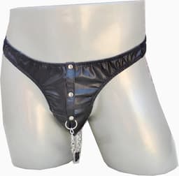 String-Latex-Heren-Sexy-Goedkoop-Ketting-Drukkers-Erotisch-Gay-Homo-Spannend-Zwart — thumbnail 1