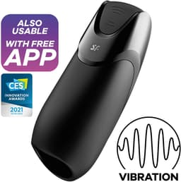 Satisfyer, Bluetooth masturbator, Men Vibration+, 14 cm, met app-bediening, gemaakt van siliconen — thumbnail 4