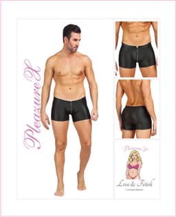 PleazureX leren boxer met rits kruis - Sexy - Heren ondegoed - onweerstaanbaar - heren lingerie - Maat XL — thumbnail 4
