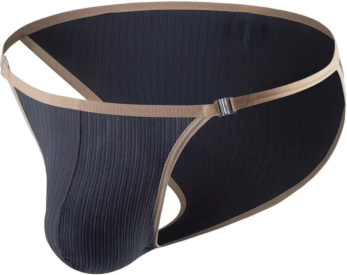 Slip-heren-Goedkoop-Sexy-Mooi-Kwaliteit-Katoen-Goud-donkergrijs-goedkoop — afbeelding 1