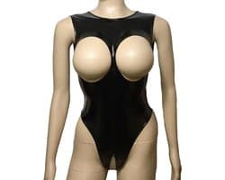Open-crotch Jumpsuit Black Cherry - Open Borsten en kruis - Erotische bodysuit