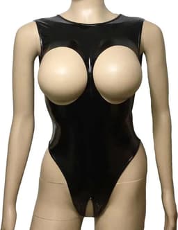 Open-crotch Jumpsuit Black Cherry - Open Borsten en kruis - Erotische bodysuit — thumbnail 1