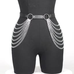 Bodychain heup harnas - Open kruis - Festival - Feest - BDSM - Rollenspel - Verstelbaar - RVS — thumbnail 1