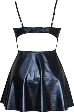 PU Leder BDSM Jurk Black design - Leer - Backless - Mini Rok - Erotische vrouwen kleding - Satijn - Sexy outfit — thumbnail 5