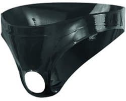 Latex Herenslip Met Opening