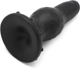 Dinoo - XXL Anaal Dildo Met bolvormige verdikking Van TPE - Zwart — thumbnail 2