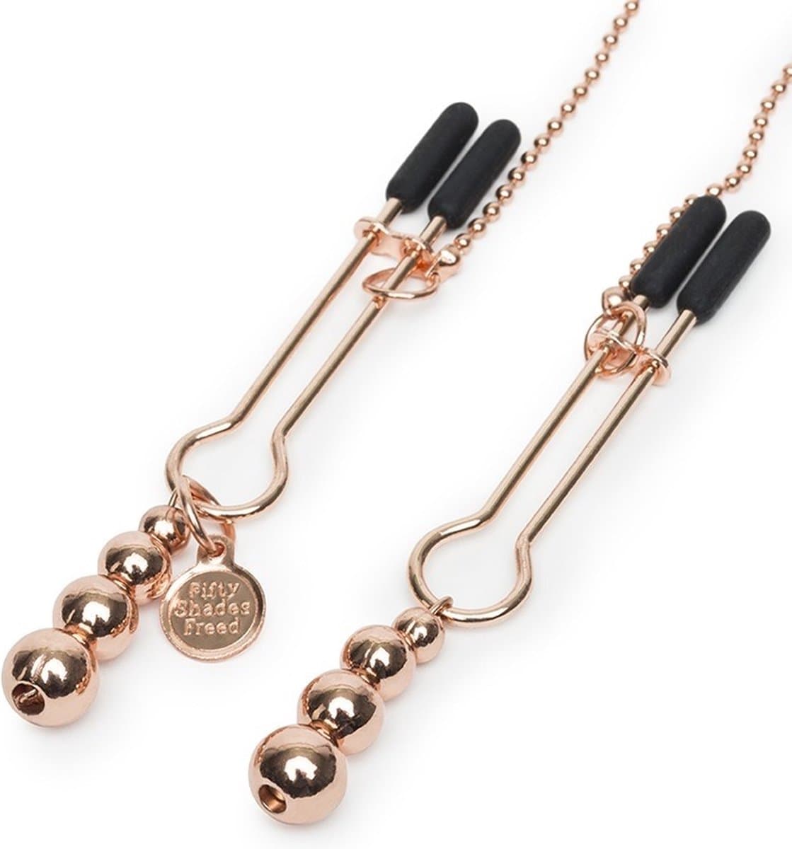 Fifty Shades kraalketting tepel en clitorisklem goud — afbeelding 1