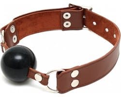 Bondage Play leren mondknevel met ball gag