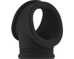 No.48 - Cockring with Ball Strap - Black