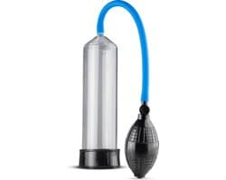 EasyToys - Penispomp met Knijpbal - Penispompen - Penis Pomp - Sex Toys voor Mannen - Transparant met Blauw
