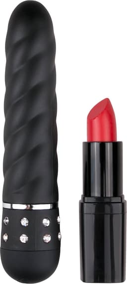 Easytoys Mini Vibrator Gedraaid - Zwart — thumbnail 5