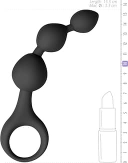 Siliconen anale kralen dildo - zwart — thumbnail 5