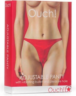 Ouch! – Vibrerend Ondergoed met Open Kruis voor Sexy Geheimen - Rood — thumbnail 3