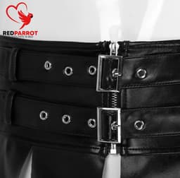 Lederen mini rok heren - Erotische lingerie mannen - Losse flappen - Maat L, XL en XXL — thumbnail 3