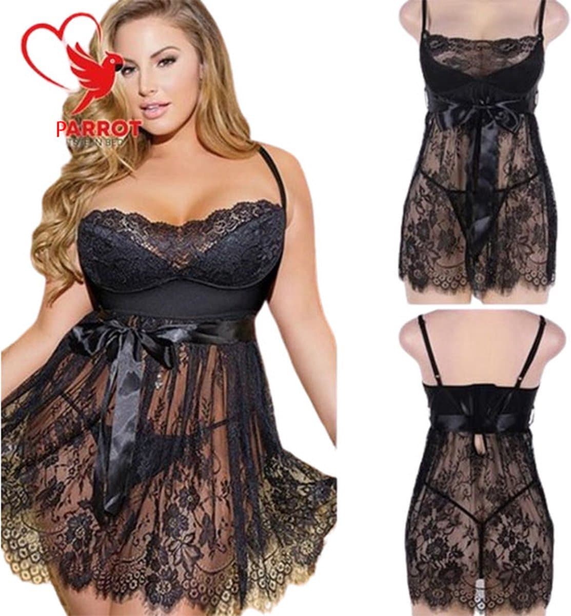 Curvy Lingerie voor Vrouwen - Plus size - Grote maat - Erotische kleding - Sexy nachtmode - Hoogwaardige kwaliteit — afbeelding 1