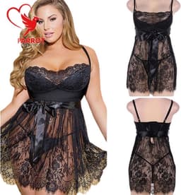 Curvy Lingerie voor Vrouwen - Plus size - Grote maat - Erotische kleding - Sexy nachtmode - Hoogwaardige kwaliteit — thumbnail 1
