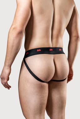 MM Sports The Original Jockstrap 2 inch Reversible Black/Red - MAAT L - Heren Ondergoed - Jockstrap voor Man - Mannen Jock — thumbnail 2
