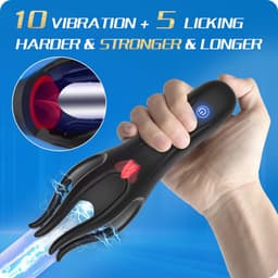 Eikel vibrator Deluxe | met tong | Masturator | 10 vibratiestanden | USB oplaadbaar | Penis | Stimulatie — thumbnail 2