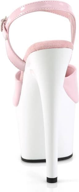 Pleaser - ADORE709 Sandaal met enkelband, Paaldans schoenen - US 11 - 41 Shoes - Roze/Wit — thumbnail 5