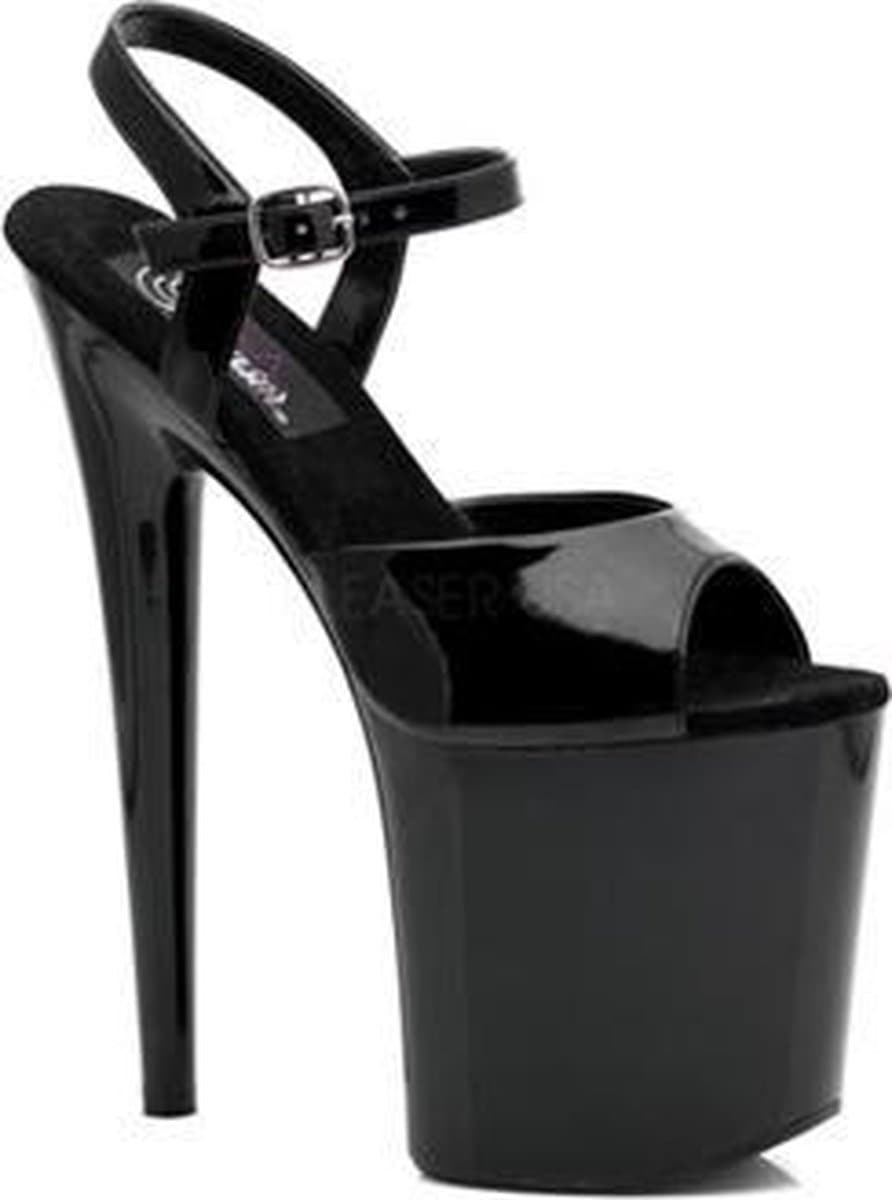Pleaser - FLAMINGO-809 Sandaal met enkelband, Paaldans schoenen - Paaldans schoenen - 37 Shoes - Zwart — afbeelding 1