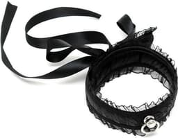 Rimba - Burlesque Collar Met Ring - Zwart — thumbnail 3