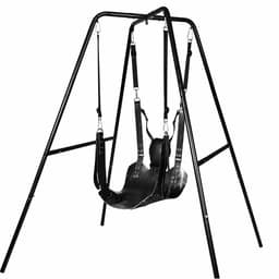 DIMICO - Sex Toys voor Mannen en Vrouwen - Sling - Hangmat - Bondage - BDSM - Kunstleer - Sex Swing - Sex Schommel - met Standaard — thumbnail 1