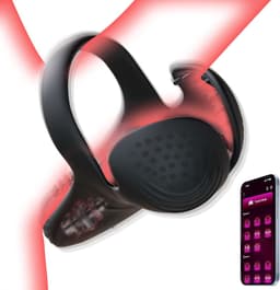 Daity Vibrerende Penisring / Cockring – 10 Vibratiestanden met APP – Siliconen Testikel- en Perineumstimulator – Waterdicht Oplaadbaar – Voor Langere & Stevigere Erectie – Voor Mannen & Koppels — thumbnail 1