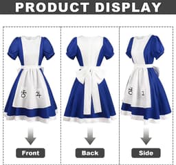 Dailygoods- Maid Dress - Cosplay Kostuum - Dienstmeisjesjurk - Halloween/Carnaval Kostuum - Gaming Kostuum - 6 Maten beschikbaar — thumbnail 2