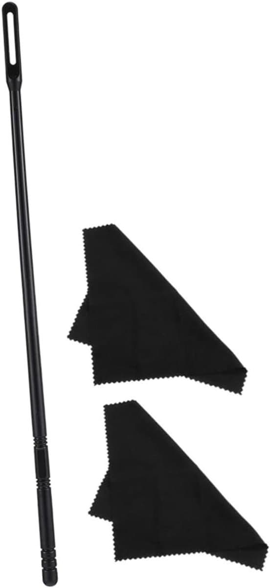 Fluit Accessoires - Reinigingsset Instrument - Muziekonderhoud - Krasvrij Ontwerp - 34 cm Lengte - Zwart — afbeelding 1