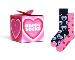 Valentijn Sokken Cadeauset met 2 Paren Hartjes Socken