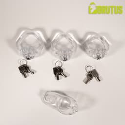 Brutus - Clicklock - Chastity Cage Clear - Innovatief slot — thumbnail 3