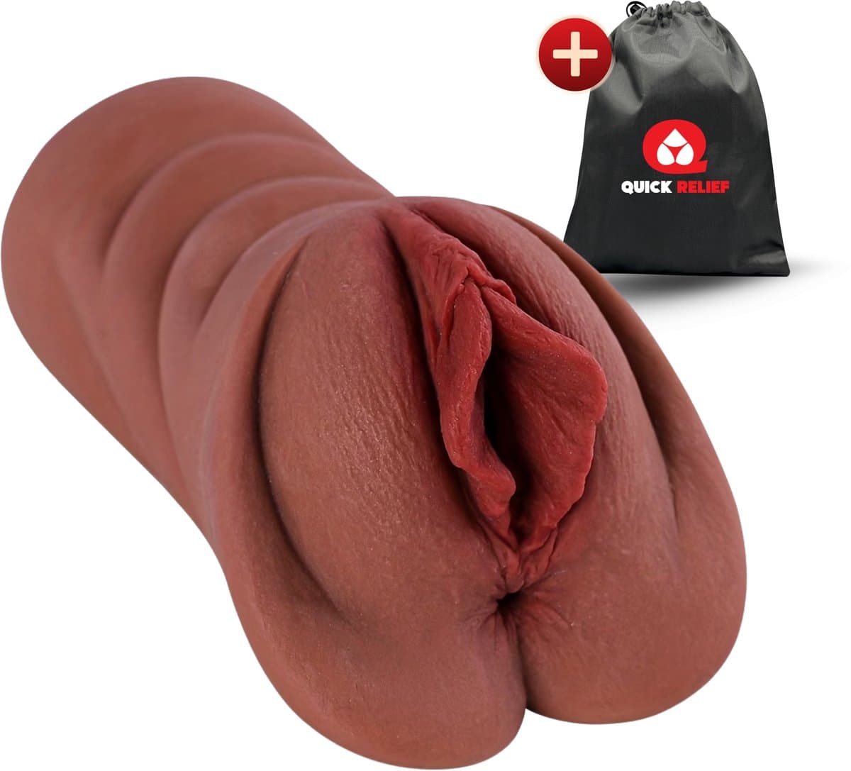 Quick Relief Natasha™ - Masturbator - Pocket Pussy - Seksspeeltjes voor Mannen - Bruin — afbeelding 1