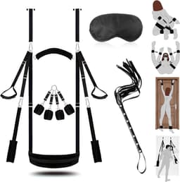 YOR® Sex Schommel - Sex Swing Extra Stevig – Seksschommel – Seksspeeltjes voor Koppel – Seks Schommel BDSM – Erotiek Toys - Sex Sling – Love Swing – Discreet Verpakt - Zwart - 35cm x 33cm x 13cm — thumbnail 2