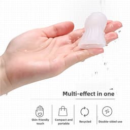 DOWO® - Hand Tool Masturbator - Pocket Stroker - Masturbator voor Man - Pocket Pussy - Stroker - Masturbator - Sex Toys voor Mannen - Siliconen - 5 Stuks — thumbnail 2