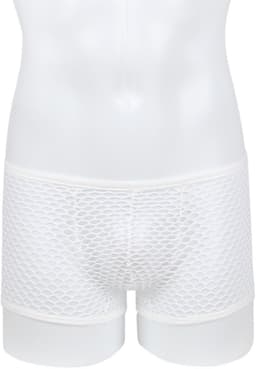 Witte Visnet Boxershort Heren – Sexy Transparant Herenondergoed – Maat M/L — thumbnail 4