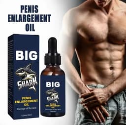 Big Shark Massageolie voor Mannen – 100% Natuurlijk – Verzorgende & Hydraterende Intieme Massageolie — thumbnail 1