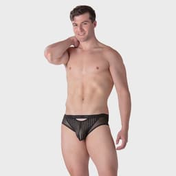 WOH microfiber herenslip personal allure mesh zwart — thumbnail 2