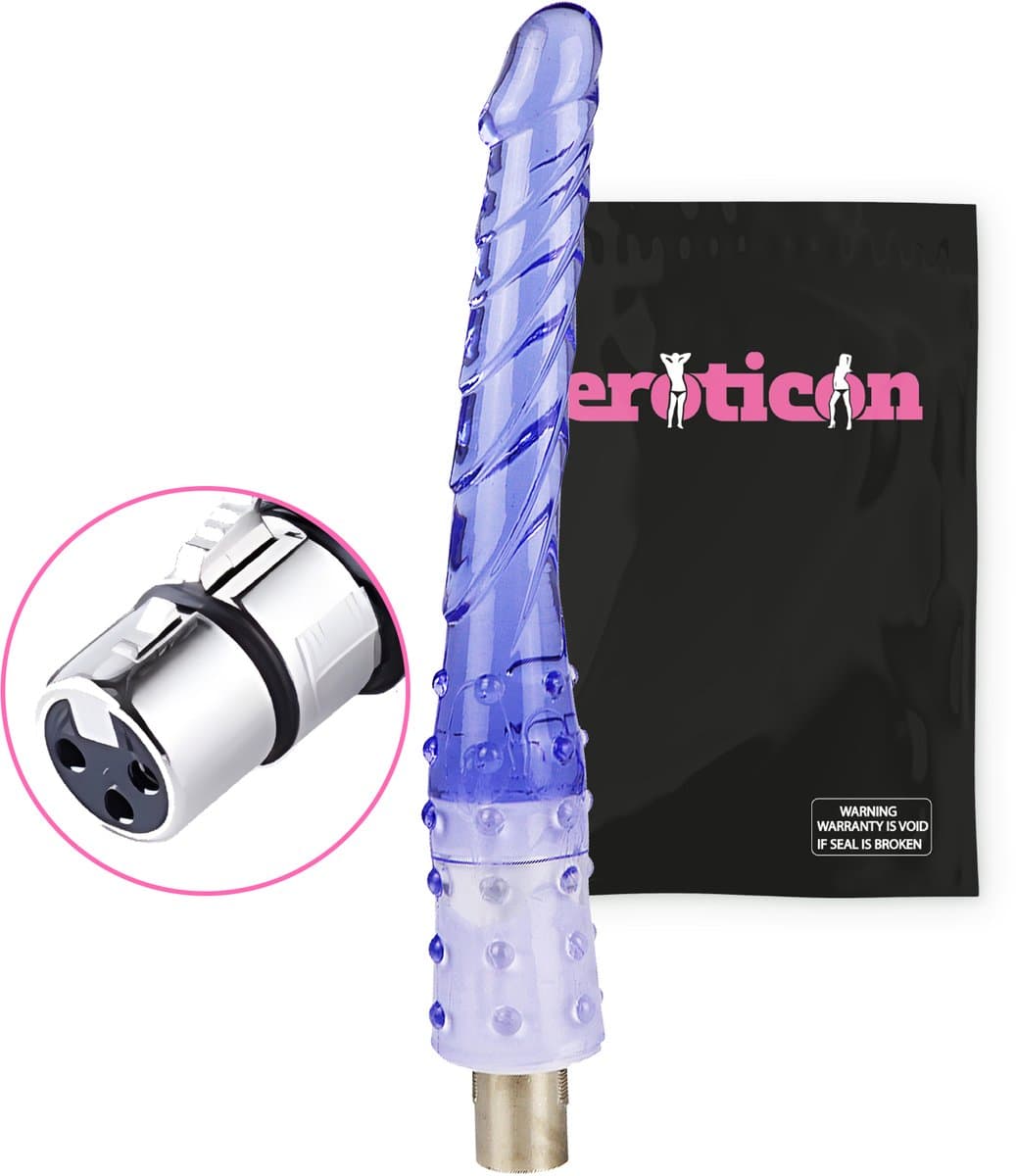 Eroticon Dildo - Lang - 21.8 CM inbreng - Opzetstuk voor Eroticon Sexmachine - Accessoire - 3XLR opzetstuk — afbeelding 1