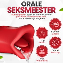 Desiredrops® - Clitorale Vibrator - Luchtdrukvibrator - Trilt – 5 bijt Standen - 10 Vibrator Standen– Rode Siliconen Vibrator - Bijt-Zuig -Clitoris Stimulator – Intense Sex Orgasme – Seks speeltjes – Cadeau - Vrouw - Voor haar — thumbnail 2