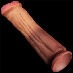 Lovetoy - XXL Dildo - Dual layered Platinum Silicone Cock - 30 cm lang en modder vet — thumbnail 2