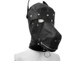 Banoch - Perra negro - honden masker zwart - puppy play
