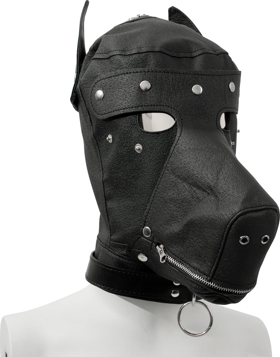 Banoch - Perra negro - honden masker zwart - puppy play — afbeelding 1