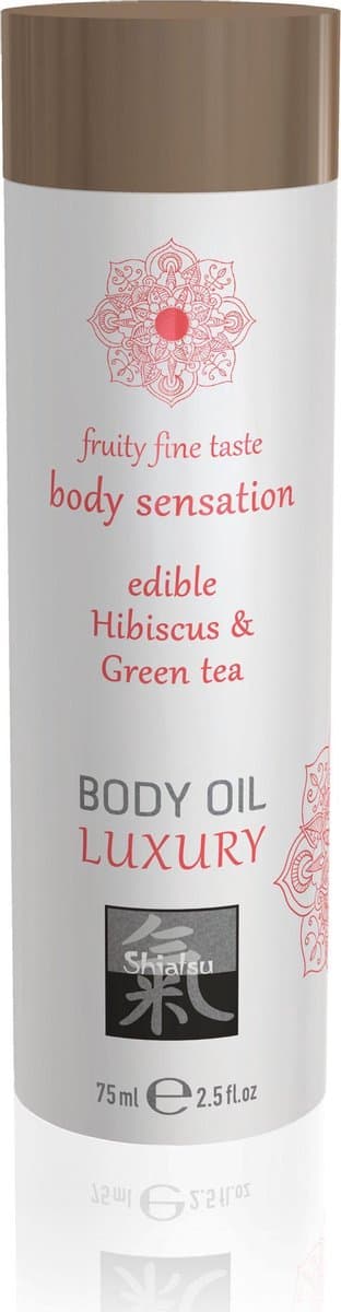 Luxe Eetbare Body Oil - Hibiskus & Groene Thee — afbeelding 1