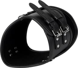 Banoch - Posture collar black extra - pu leer - zwart - bdsm — thumbnail 5